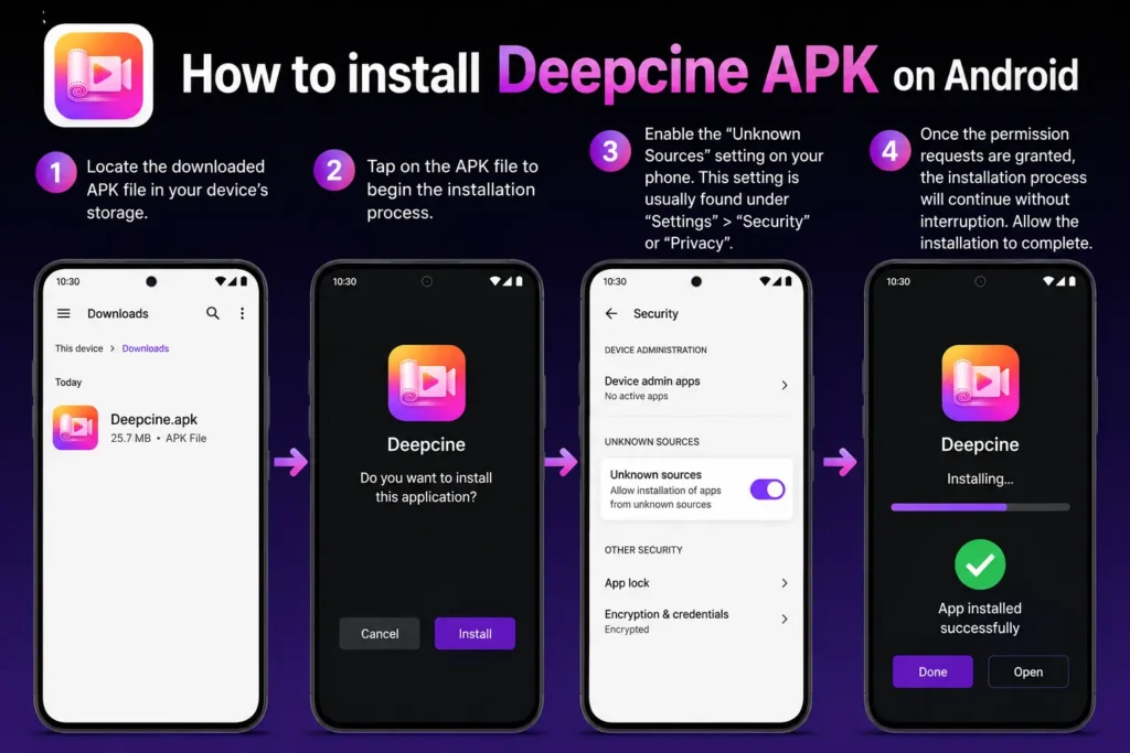 Install Deepcine Apk